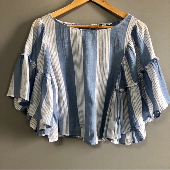 American Eagle Blue and White Top - Picture 2 of 5